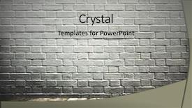  Presentation with stone masonry - Slide deck having old neglected and deserted interior background and a light gray colored foreground