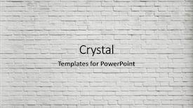  Presentation with paint white brick wall - Amazing PPT theme having grungy textured white horizontal stone backdrop and a light gray colored foreground