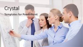  Presentation with education - PPT theme with grupos de trabajo - business education and office concept background and a  colored foreground