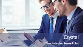  Presentation with modern - Amazing presentation design having grupos de trabajo - two young co-workers using modern backdrop and a  colored foreground