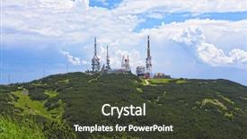  Presentation with gsm - Beautiful slides featuring gsm - antenna tv station on mountain backdrop and a tawny brown colored foreground