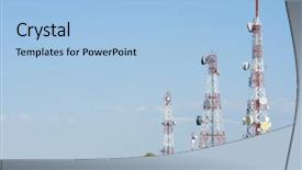  Presentation with telecommunications - PPT theme enhanced with gsm - bottom view of a telecommunications background and a light blue colored foreground