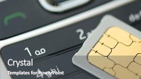  Presentation with gsm - Theme featuring gsm - close up of cell phone background and a dark gray colored foreground