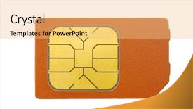  Presentation with gsm - Slide set with gsm - sim card for mobile phone background and a yellow colored foreground