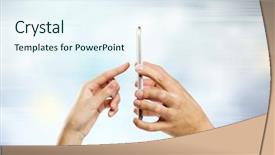  Presentation with people - Amazing presentation design having gsm - two business people using one backdrop and a sky blue colored foreground