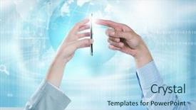  Presentation with gsm - PPT theme having gsm - two business people using one background and a sky blue colored foreground