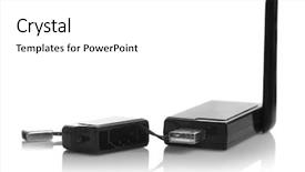  Presentation with gsm - Presentation design enhanced with gsm - usb 3g modem isolated background and a white colored foreground