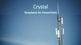  Presentation with telecommunications - Amazing slide deck having gsm technology - telecommunications tower with clear blue backdrop and a ocean colored foreground
