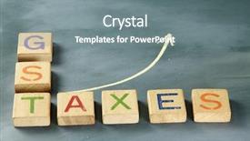  Presentation with tax - Slides having gst - charts shows the growth background and a gray colored foreground