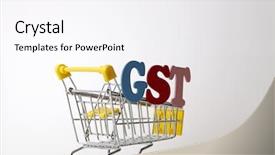  Presentation with tax - PPT layouts with gst - concept goods and service tax background and a sky blue colored foreground