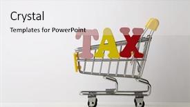  Presentation with tax - PPT layouts enhanced with gst - concept goods and service tax background and a white colored foreground