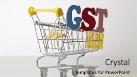  Presentation with tax - Colorful PPT theme enhanced with gst - concept goods and service tax backdrop and a light gray colored foreground