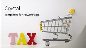  Presentation with tax - Slide deck enhanced with gst - concept goods and service tax background and a white colored foreground