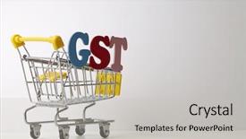  Presentation with tax - PPT theme with gst - concept goods and service tax background and a light gray colored foreground
