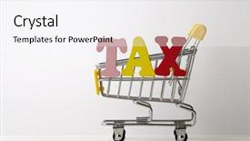  Presentation with tax - Audience pleasing PPT theme consisting of gst - concept goods and service tax backdrop and a white colored foreground
