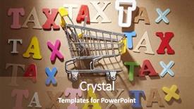  Presentation with tax - Slide deck having gst - shopping surrounded by lot background and a tawny brown colored foreground