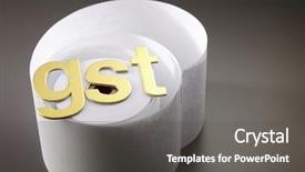  Presentation with alphabet - Cool new slide deck with gst alphabet on the adding backdrop and a dark gray colored foreground