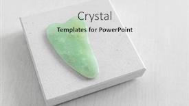  Presentation with facial - Slide deck having gua sha jade massage beauty tool for massaging slimming facial theray background and a white colored foreground