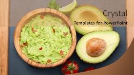 Presentation with stone cross - Presentation theme having guacamole-and-cross-section background and a  colored foreground