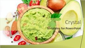  Presentation with flat - Slide deck featuring guacamole-and-guacamole-ingredients-isolated background and a yellow colored foreground