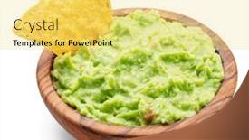  Presentation with corn - Slides featuring guacamole-bowl-and-corn-chips background and a  colored foreground