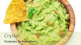  Presentation with corn - Presentation theme enhanced with guacamole-bowl-and-corn-chips background and a  colored foreground