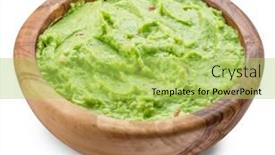  Presentation with clipping - Slides having guacamole-bowl-on-white-background background and a  colored foreground