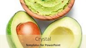  Presentation with avocado - Presentation design with guacamole-sauce-and-avocado-fruit background and a  colored foreground