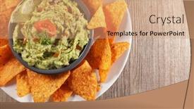 Presentation with tortilla - Amazing theme having guacamole-with-spicey-and-tortilla backdrop and a coral colored foreground