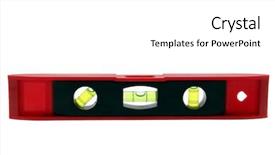  Presentation with construction - PPT theme with guage - isolated construction water level background and a white colored foreground