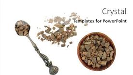  Presentation with herb - Cool new PPT theme with guaiacum-herb-bark-used backdrop and a white colored foreground