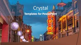  Presentation with china guangzhou - Slides featuring guangzhou-china-may-25-2014 background and a teal colored foreground