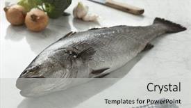  Presentation with kitchen - Beautiful presentation theme featuring guarana - fresh raw corvina fish backdrop and a  colored foreground
