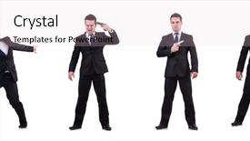  Presentation with man in suit guitar - Audience pleasing PPT layouts consisting of guard boss - man in suit with gun backdrop and a soft green colored foreground