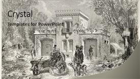  Presentation with journal - Cool new slides with guard house in the bois de vincennes paris surroundings created by ferat and fessart published on l'illustration journal universel paris 1858 backdrop and a light gray colored foreground