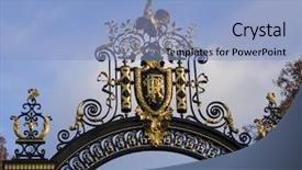  Presentation with france - PPT theme consisting of heraldry - nation emblem of the republic background and a light blue colored foreground