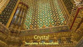  Presentation with demon - Audience pleasing slide set consisting of guardian-demon-statues-on-phra backdrop and a tawny brown colored foreground