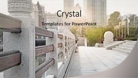  Presentation with china guangzhou - Amazing PPT theme having guardrails - china guangzhou city scenery backdrop and a lemonade colored foreground