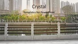  Presentation with china guangzhou - PPT layouts enhanced with guardrails - china guangzhou city scenery background and a soft green colored foreground