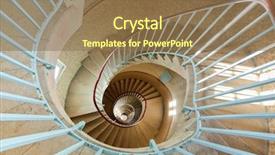  Presentation with granite - Presentation featuring guardrails - granite lighthouse staircase going down background and a coral colored foreground