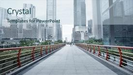  Presentation with scenery - Colorful theme enhanced with guardrails - guangzhou city scenery backdrop and a lemonade colored foreground