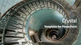  Presentation with lighthouse - Amazing PPT layouts having guardrails - high luxurious lighthouse staircase backdrop and a gray colored foreground
