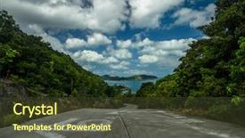  Presentation with thailand - Amazing presentation having guardrails - road to the sea koh backdrop and a tawny brown colored foreground