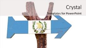  Presentation with guatemala - PPT theme enhanced with guatemala flag wooden sign isolated background and a lemonade colored foreground