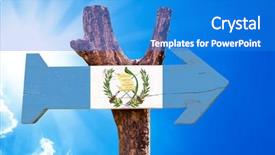  Presentation with guatemala - Slide set enhanced with guatemala flag wooden sign background and a teal colored foreground