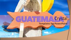 Presentation with guatemala - Beautiful theme featuring guatemala welcome sign with beach background backdrop and a coral colored foreground