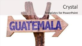  Presentation with guatemala - Audience pleasing slide set consisting of guatemala wooden sign isolated backdrop and a lemonade colored foreground