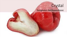  Presentation with white rose - Beautiful presentation theme featuring guava - rose apples or chomphu isolated backdrop and a lemonade colored foreground