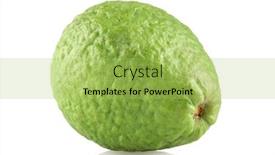  Presentation with guava - Beautiful presentation theme featuring guava-fruit-isolated-on-white backdrop and a yellow colored foreground