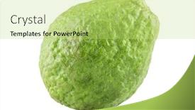  Presentation with guava - Colorful presentation theme enhanced with guava-fruit-isolated-on-white backdrop and a yellow colored foreground